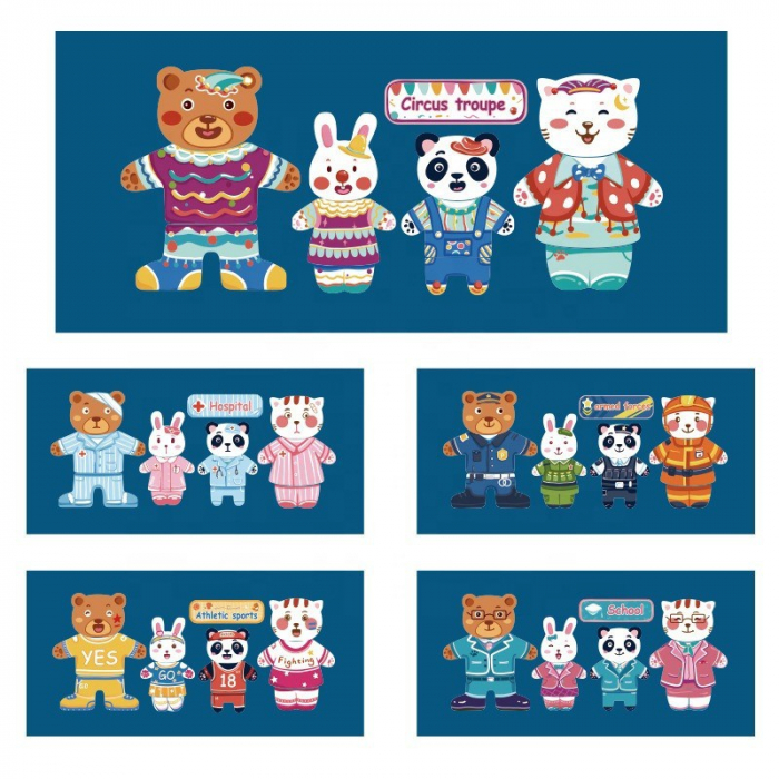 Joc magnetic de asociere 4 animale 2 in 1 [2]