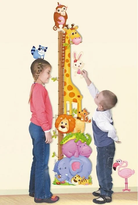 Masurator inaltime pentru copii, 2 coli 60 cm - animale simpatice [1]