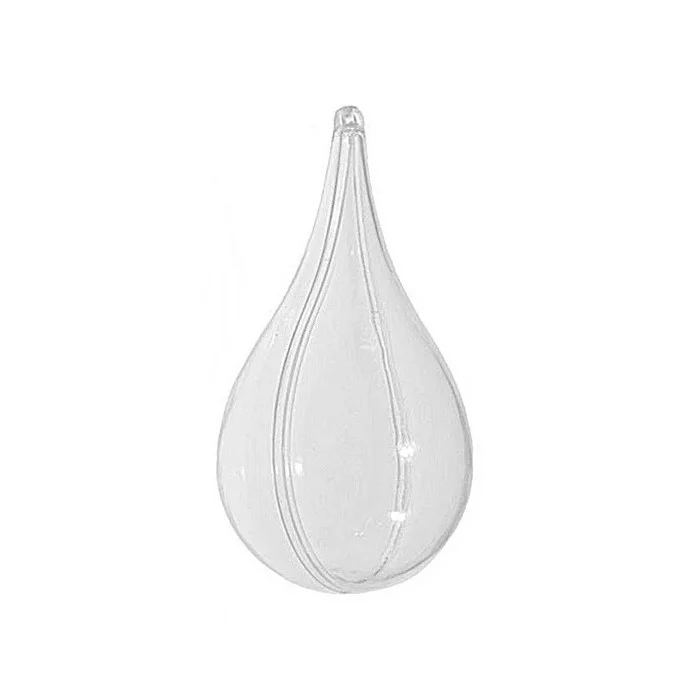 Picatura din plastic transparent - doua parti si agatator, 10 cm [2]