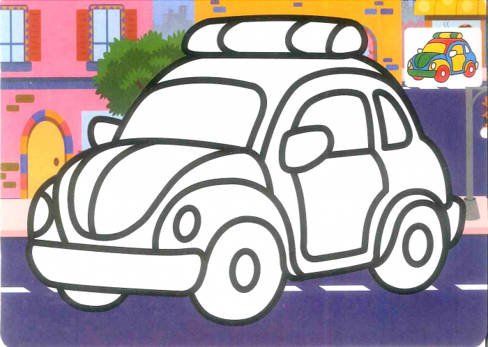 Plansa autoadeziva A5 MASINA + nisip colorat [1]
