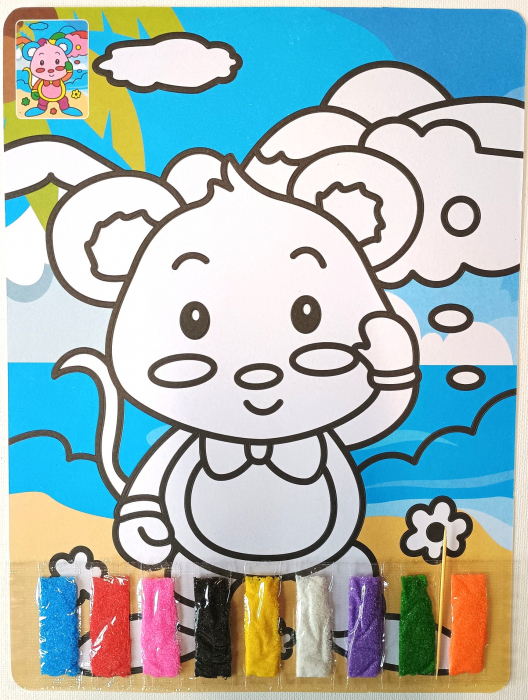Plansa nisip colorat 27,3 cm baiat pictand [1]
