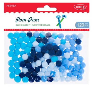 Pom-pom albastru 120 buc. [1]
