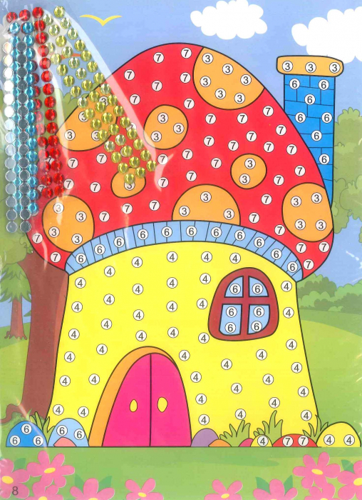 Puzzle cu strasuri 24X27cm Casa [1]