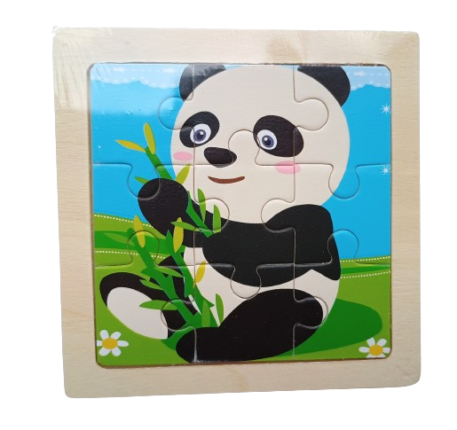 Puzzle incastru lemn  panda [1]