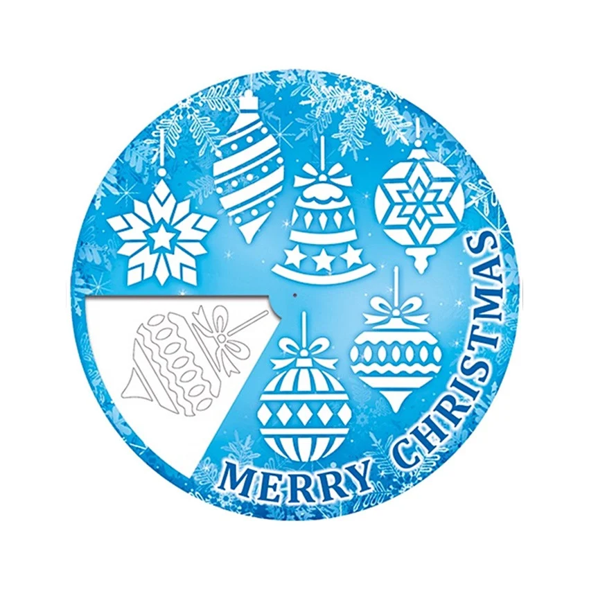 Sablon rotativ pentru craciun cu 7 motive - globuri, 25 x 31 cm [2]