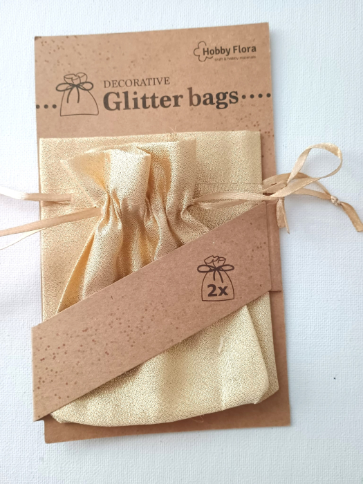 Pungi decorative  aurii 12,5 cm - 2 buc. [1]