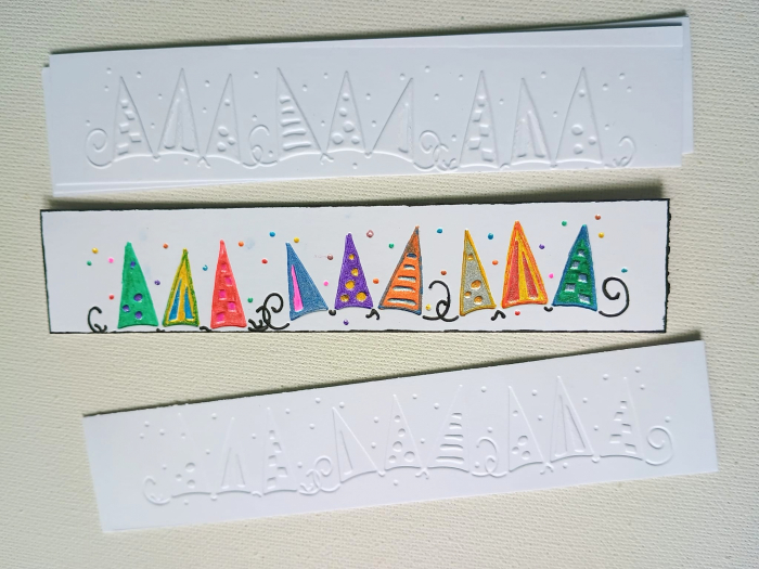 Semn carte pentru desen 15 cm/ 3 cm - model ghirlandă [1]