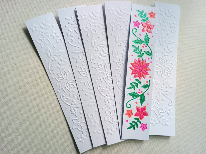 Semn carte pentru desen 15 cm/ 3 cm - model flori [1]