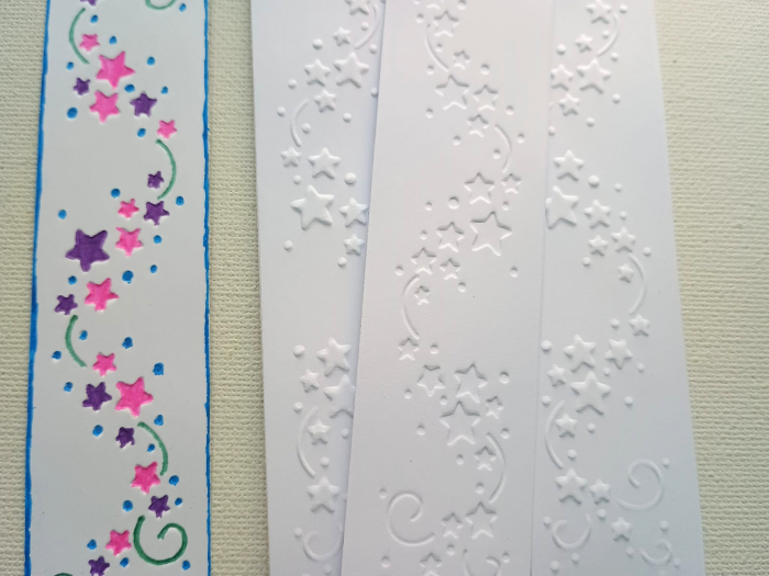 Semn carte pentru desen 15 cm/ 3 cm - model steluțe [2]