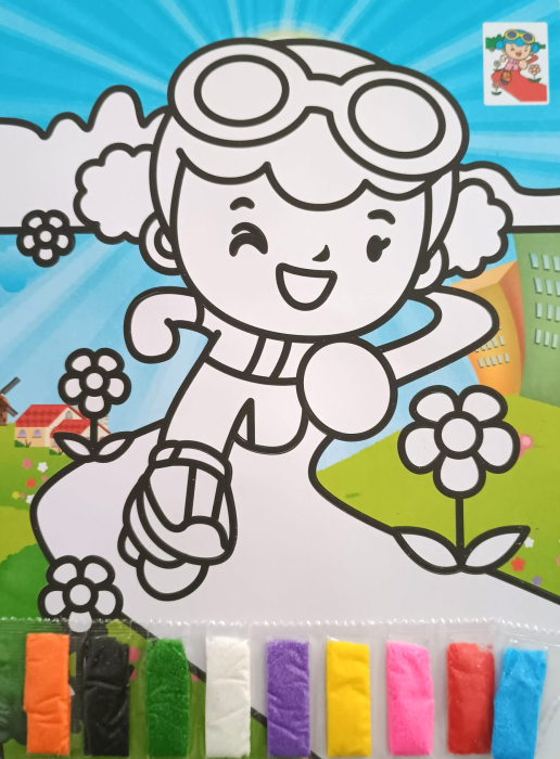 Set 50 planse AA nisip colorat A4 [4]