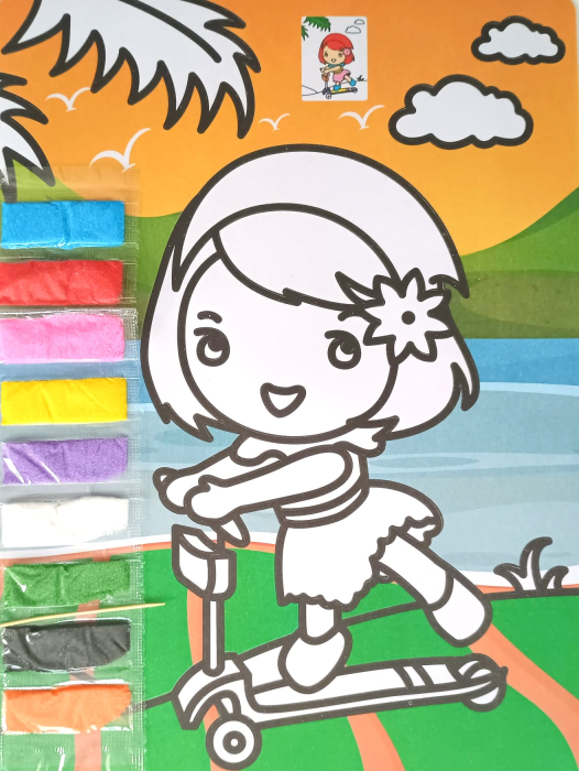 Set 50 planse AA nisip colorat A4 [3]