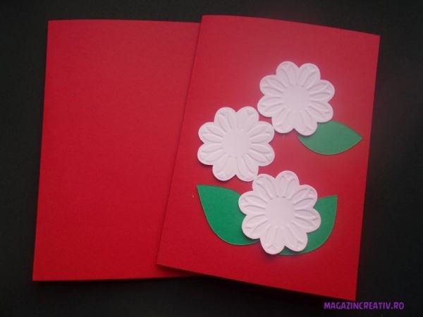 Set confectionare 25 felicitari rosii cu flori [2]