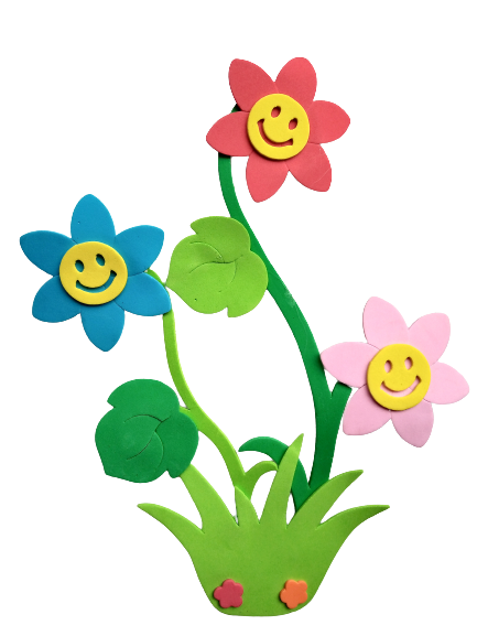 Set decorativ strat cu flori - 4 bucati/ tipla [1]