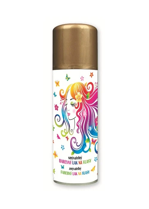 Spray colorant de par pentru petreceri 125ml - Auriu [1]