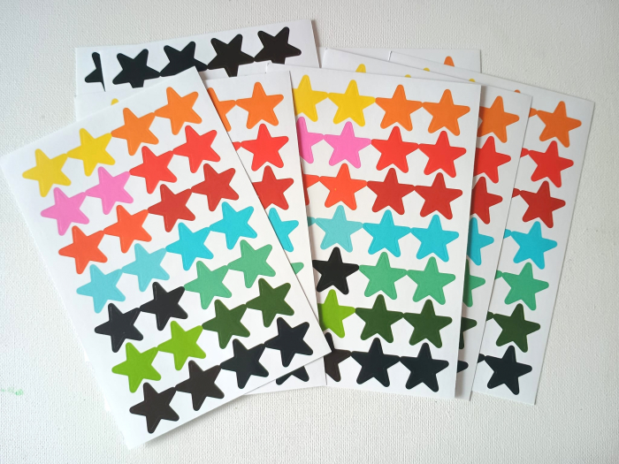 Inimi curcubeu - stickere recompensa, 10 coli/ set [1]