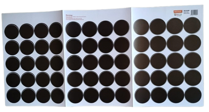 Sticker cercuri negre 4,5 cm - 60 buc [1]