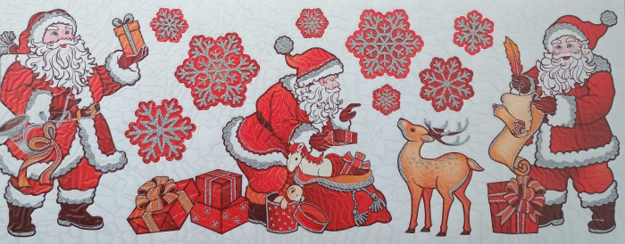 Sticker pentru geam - Moș Crăciun 54 x 21 cm [1]