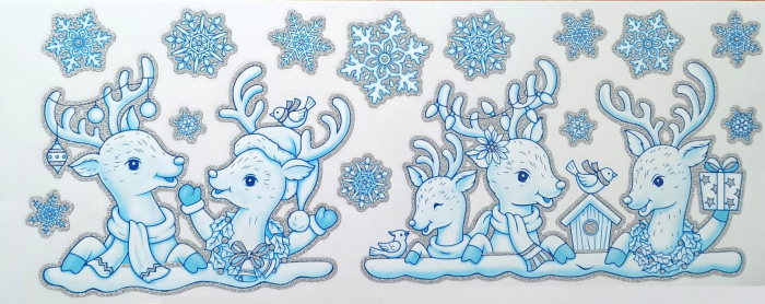 Sticker pentru geam - reni 54 x 21 cm [1]