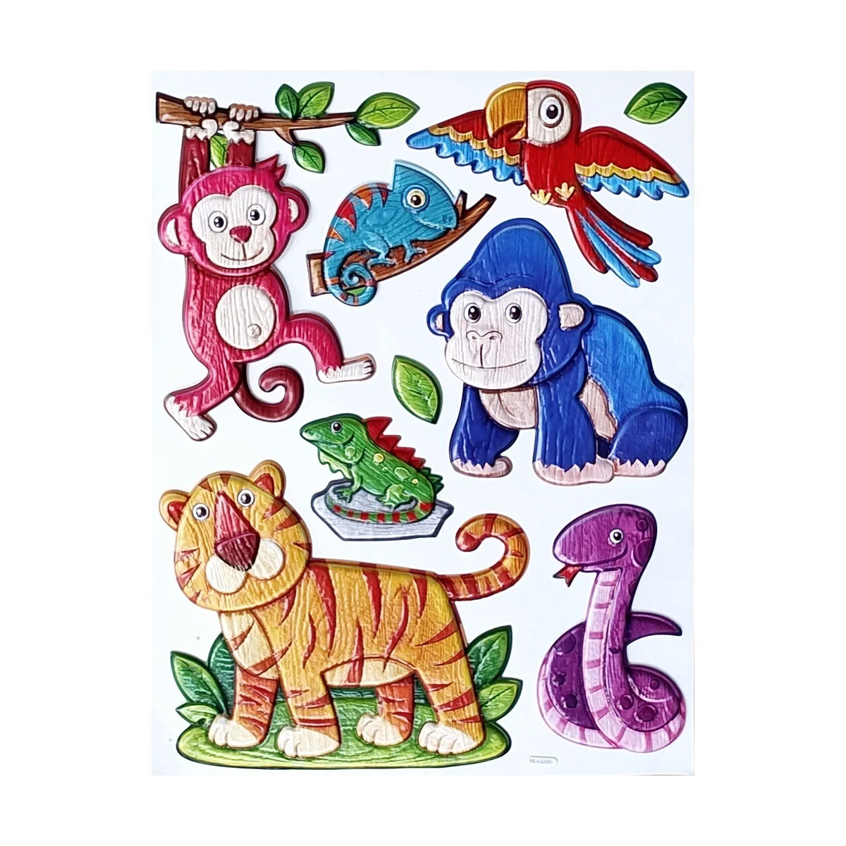 Sticker perete cu scop decorativ din plastic cu efect 3D - jungla [2]