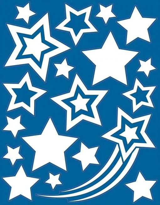 Sticker static geam de iarna - stele albe 29 cm/ 41 cm [1]