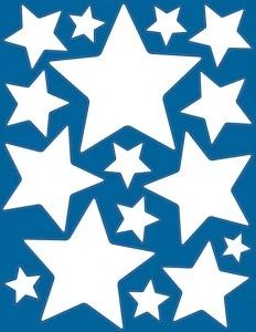 Sticker static geam de iarna - stele albe 29 cm/ 41 cm [1]