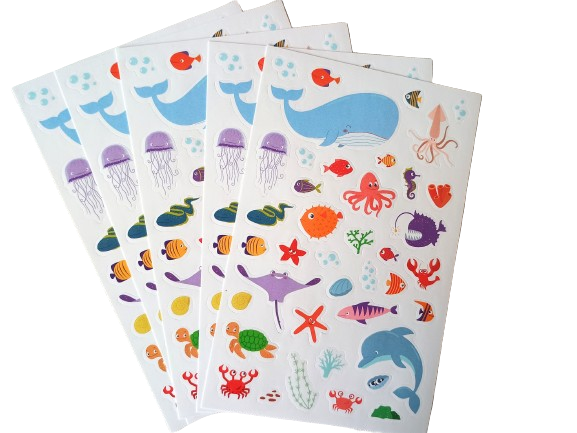 Stickere hartie animale marine - etichete 10 file [1]