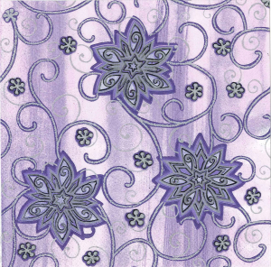 Servetele decorative iarna - Servetel decorativ violet cu fulgi argintii