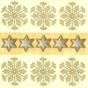 Servetele decorative iarna - Servetel decorativ fulgi aurii