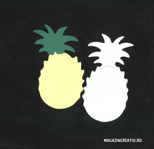 DECUPAJE MARI 6-25 CM - Ananas - set creativ 20 buc