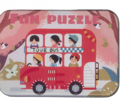 PUZZLE - 5 PUZZLE Mijloace Transport in cutie metalica