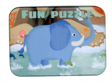 PUZZLE - 5 PUZZLE Animale Salbatice in cutie metalica