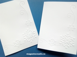 SET CREATIV 1 FELICITARE - Vis de iarna - felicitare cu model în relief