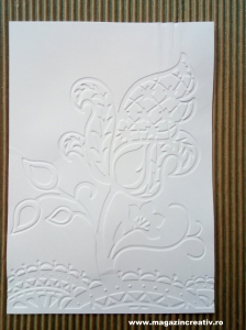 SETURI CONFECTIONARE FELICITARI - Floare - felicitare cu model in relief