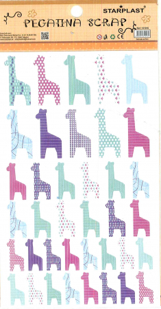 ANIMALE DOMESTICE ȘI SĂLBATICE - Stickere hartie GIRAFE - 6 file