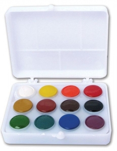 TOP RECHIZITE - Acuarele scolare 12 culori Colibri