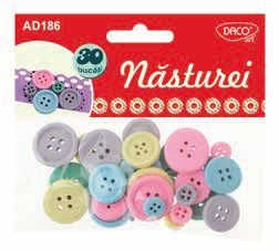 ACCESORII DIN LEMN - Nasturi lemn - set 30 buc