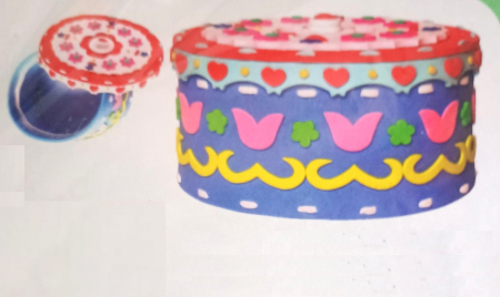 SETURI DECORATIVE MARI - Set creativ spuma - Cutie dreptunchiulara cu capac