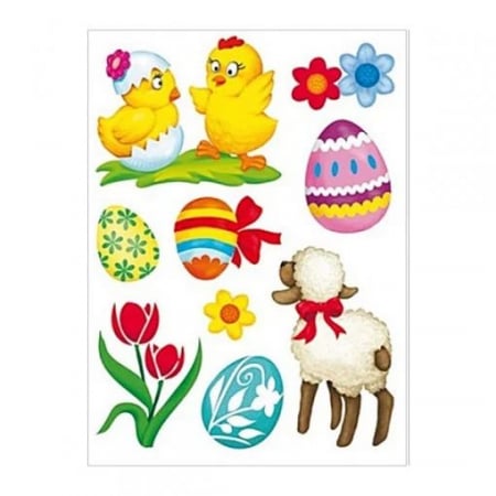 STICKERE. GHIRLANDE. AUTOCOLANTE.BALOANE - Decor static pentru ferestre cu iepuri