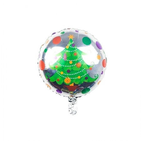 Brazi - Baloane folie - Brad Craciun  rotund 51  cm + 10 baloane 30 cm