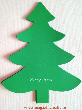 DECUPAJE MARI 6-25 CM - Brad carton verde 25 cm / 19 cm