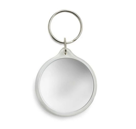 MAGNETI. SETURI CU MAGNET - Breloc plastic insertie foto rotund 4,5 cm