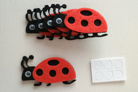 INSECTE - Trifoi dublu cu autoadeziv - set 4 buc.