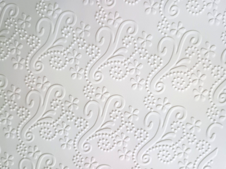 Carton embosat  cu floricele A4 - set 10 alb [1]