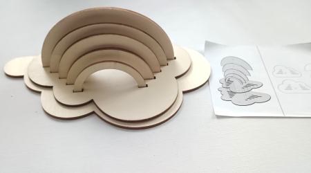 ACCESORII DIN LEMN - Curcubeu 3D din lemn