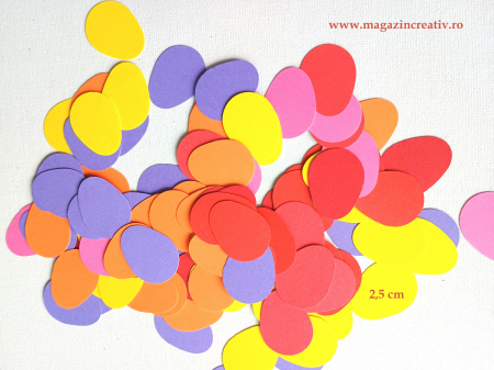 Diverse accesorii Craciun - Oua multicolore 2,5 cm - 100 buc.