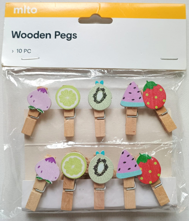 SUPORTURI DECORAT - Clestisori din lemn natur cu pom-pom - 8 buc.