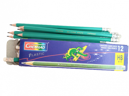 INSTRUMENTE DE SCRIS - Creion HB cu radiera - set 12 bucati