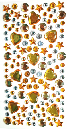 OCHI MOBILI. DIAMANTE. PAIETE. - Diamante mix multicolore - inimi, stele și cercuri