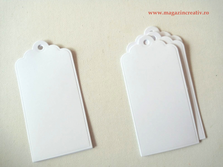 DECUPAJE HARTIE & CARTON DECOR - Eticheta carton alb 240 gr,