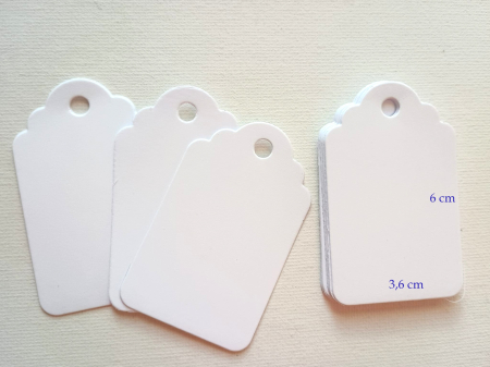 PUNGI. ETICHETE.CUTII. - Etichete carton alb 240 gr - set 20 buc.